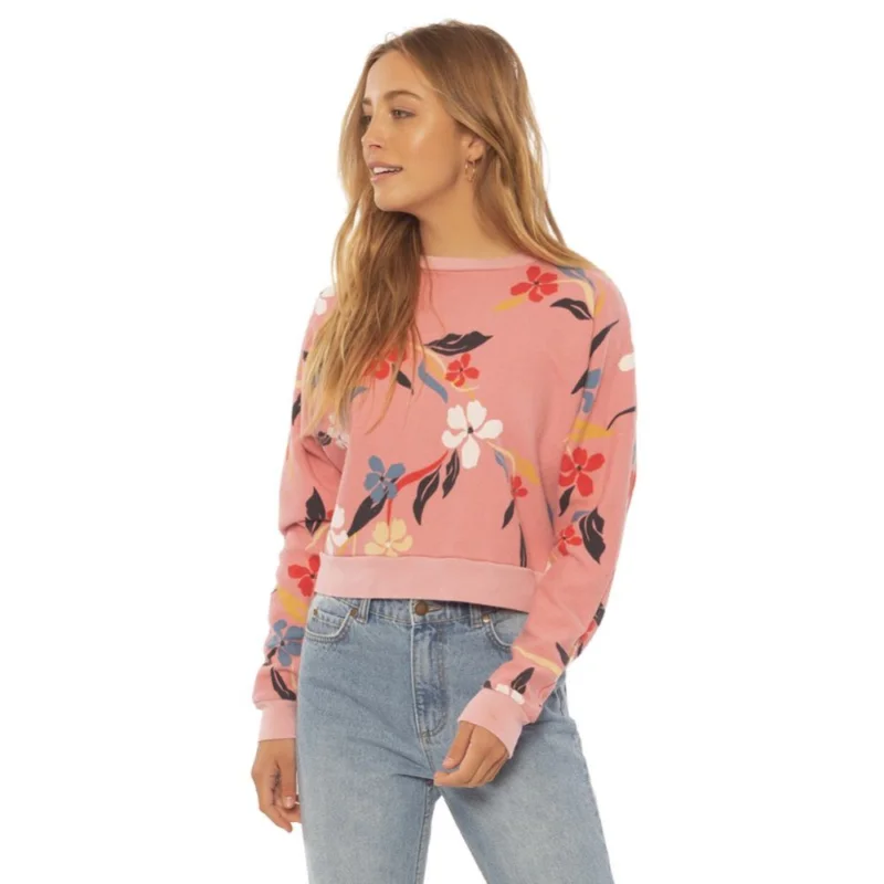 PULL SISSTREVOLUTION PETAL ALONG KNIT FLEECE-ROS Promotion Saisonnière