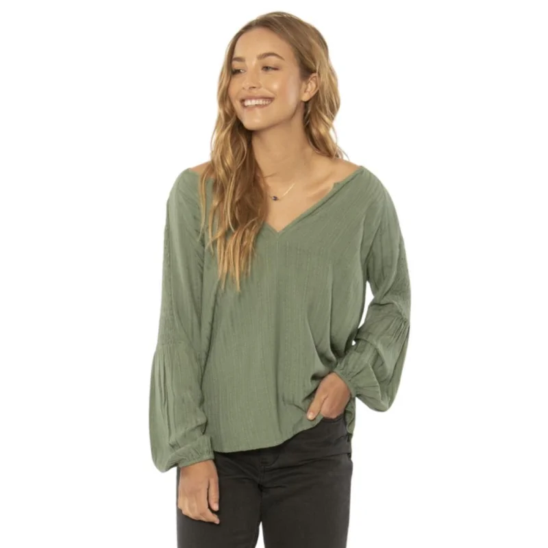 T-SHIRT SISSTREVOLUTION WHISPERING TALES L/S WVN BLOUSE - Produit De Marque