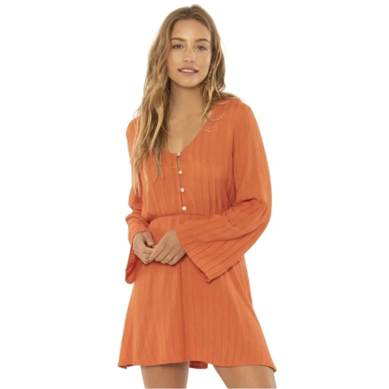 ROBE SISSTREVOLUTION BREEZIN BEAUTY L/S WVN DRESS - CLY Jusqu'à Épuisement Des Stocks