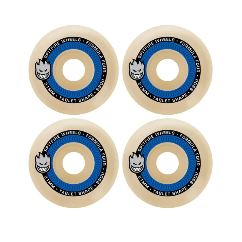 Retour Gratuit ROUES SPITFIRE F4 TABLET NATURAL 55mm