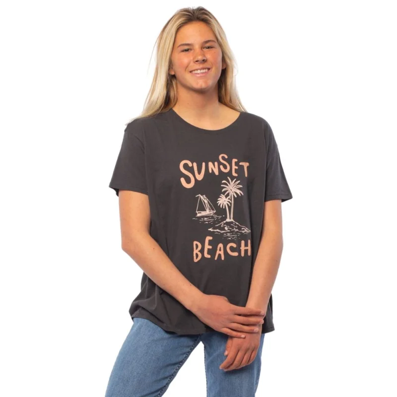 T-SHIRT SISSTREVOLUTION SUNSET BEACH SS KNIT Nouvelle Collection
