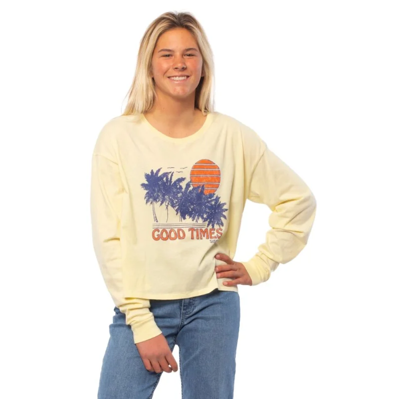 Bon Plan PULL SISSTREVOLUTION GOOD TIMES L/S KNIT