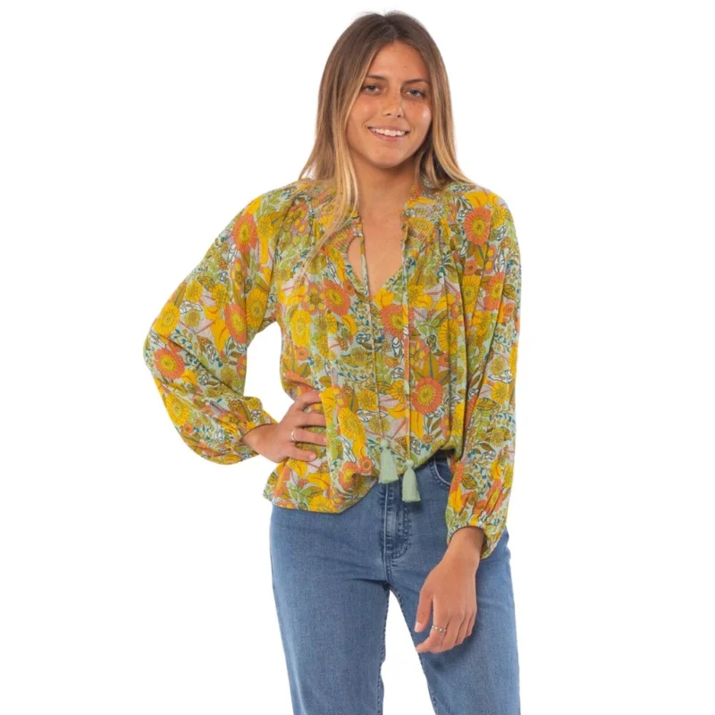 T-SHIRT SISSTREVOLUTION BRIDGETE L/S WVN Haute Qualité