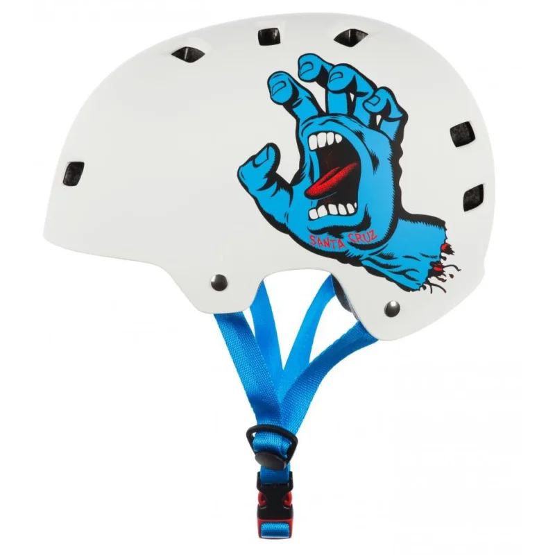 Expédié Aujourd'hui CASQUE BULLET X SANTA CRUZ SCREAMING HAND BLANCO