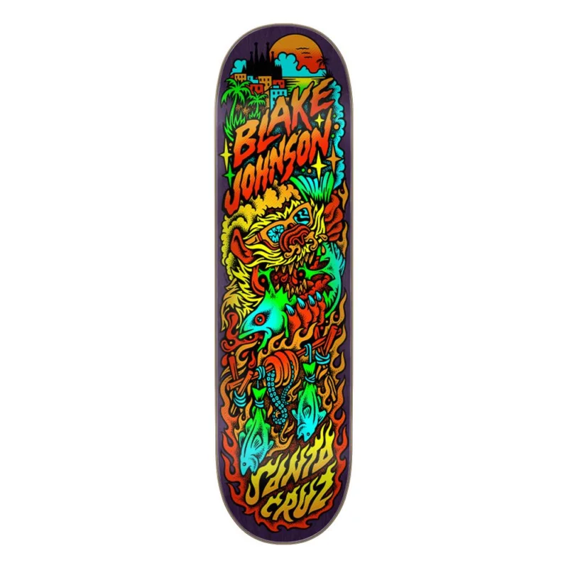 Offre Du Jour PLANCHE DE SKATE SANTA CRUZ JOHNSON BEACH WOLF TWO 8.375‘‘