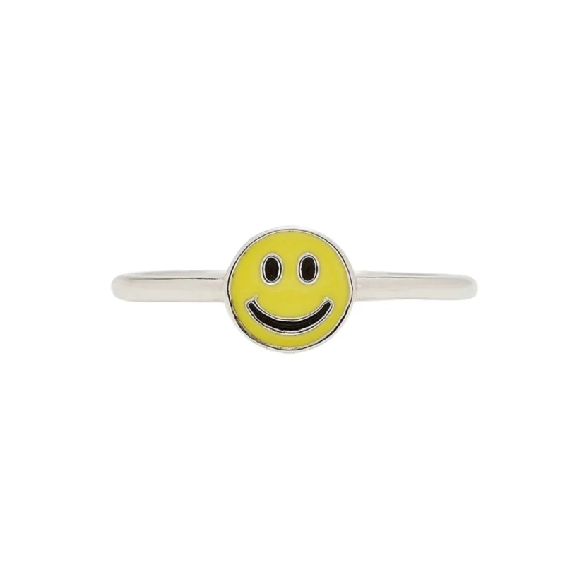 Solde ANILLO PURA VIDA ENAMEL HAPPY FACE