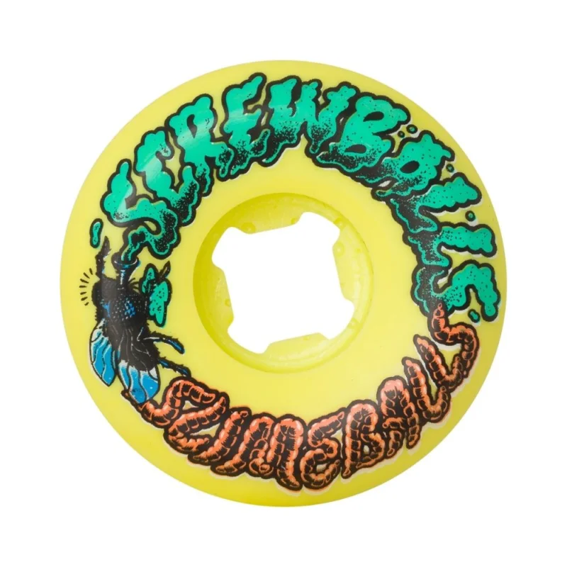 ROUES SANTA CRUZ 54MM SCREW BALLS SPEED BALLS YELLOW 99A Prix Promo