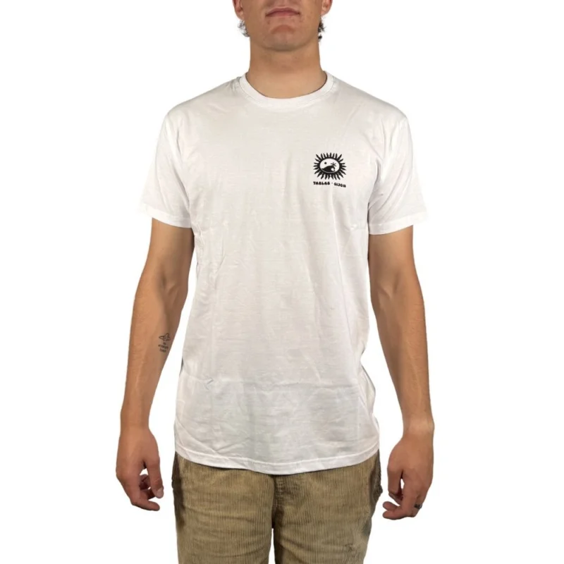 T-SHIRT TABLAS SUN - BLANCO/LOGO NEGRO Retour Gratuit
