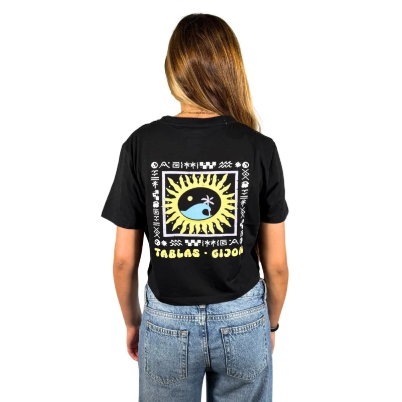 T-SHIRT TABLAS SUN - NEGRO LAV/LOGO COLORES Meilleure Vente