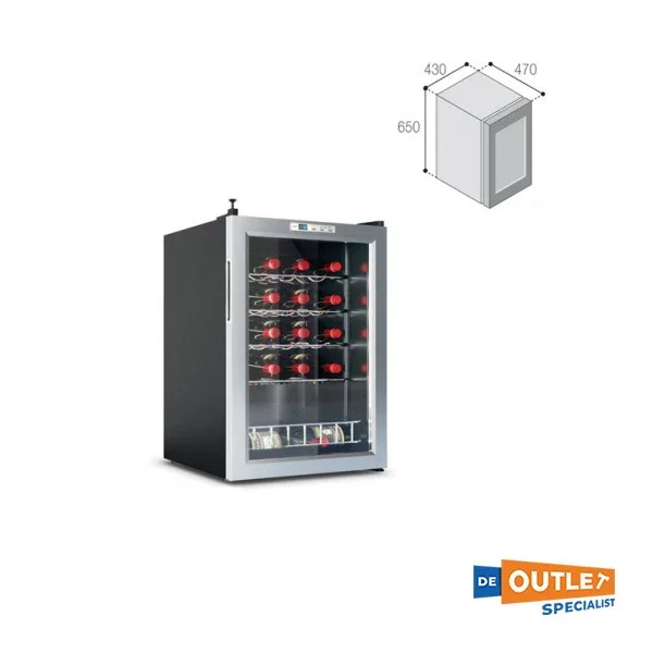 Vitrifrigo DCW62 1-Zone 18 Bottles Wine Climate Cabinet Silver 12 / 24V / 230V Seulement Aujourd'hui