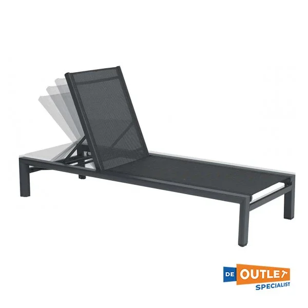 Garden Impressions Salsa Aluminum adjustable lounger Anthracite Prix Promo