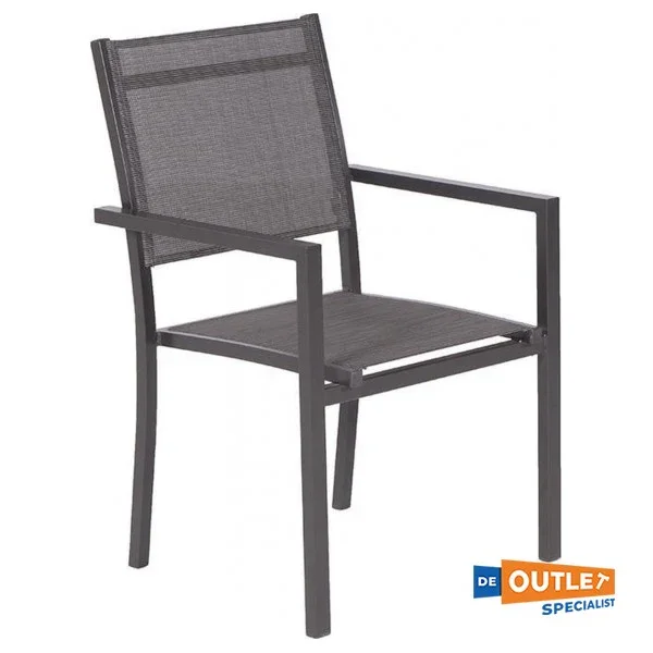 Garden Impressions Moon Aluminum Garden chair Stackable Anthracite Dernière Chance