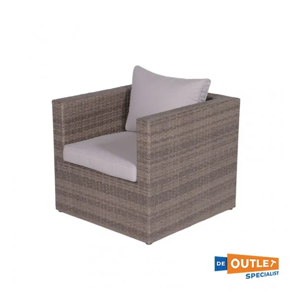 Livraison Express Garden Impressions Montana Lounge chair Wicker Brown