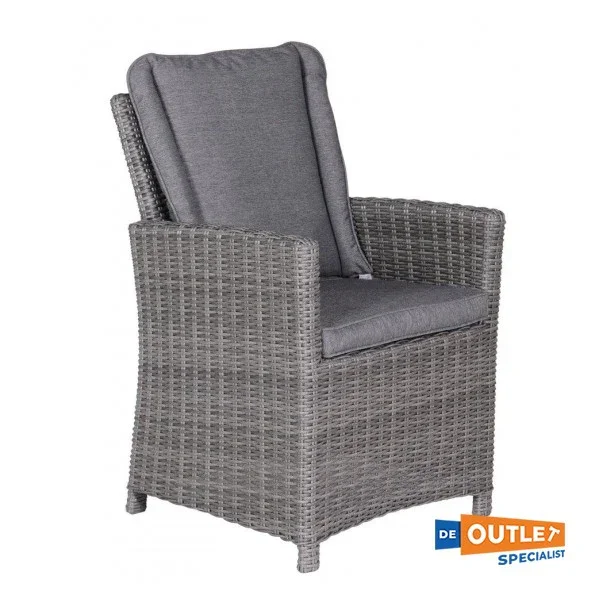 Garden Impressions Minesota Wicker Dining Garden chair gray - 06344SO Authentique