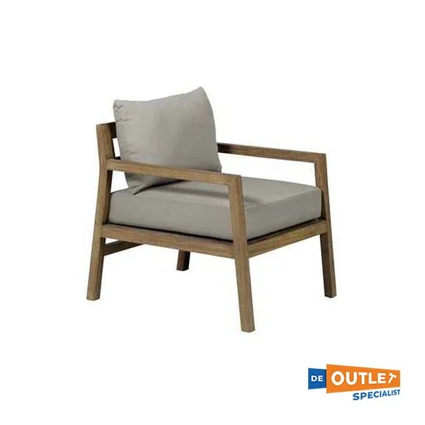 Garden Impressions Marfa lounge chair teak brown with pillows Soldes