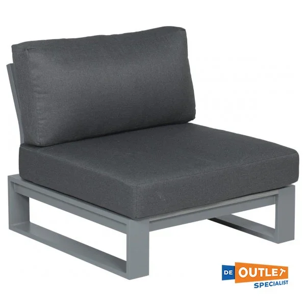 Garden Impressions Linate aluminum lounge chair / garden chair anthracite Populaire