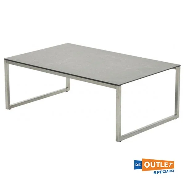 Garden Impressions Belerive Coffee Table 110 x 70 x 40 cm stainless steel gray Vente Directe