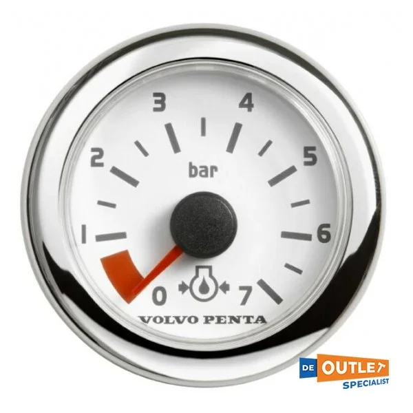 Volvo Penta Pressure Guage 7Bar White 52 mm - 874923 Réduction