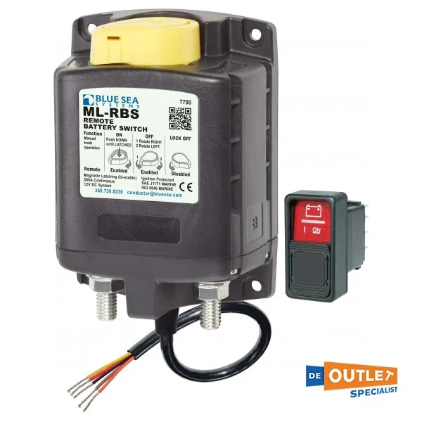 Haute Qualité Blue Sea 500A Remote Battery Switch 12V - 7700 -BSS