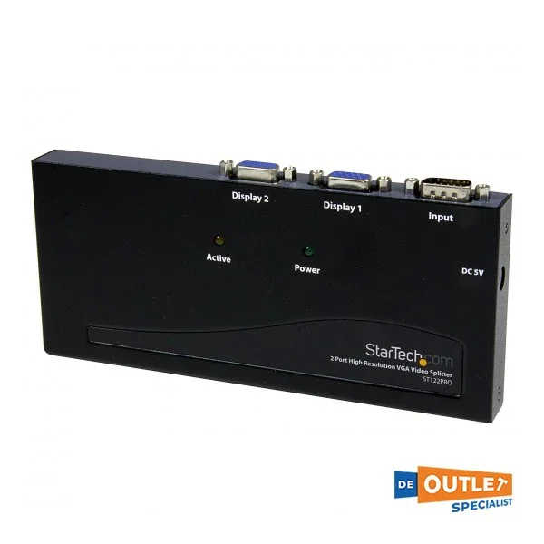 Startech 2 Port HR VGA Video Splitter 1 - ST122Proeu Bon Marché