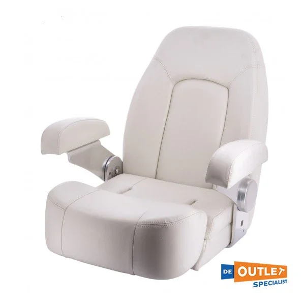 Achat Immédiat Vetus Seaman Leather Steering Chair White - Chsampw