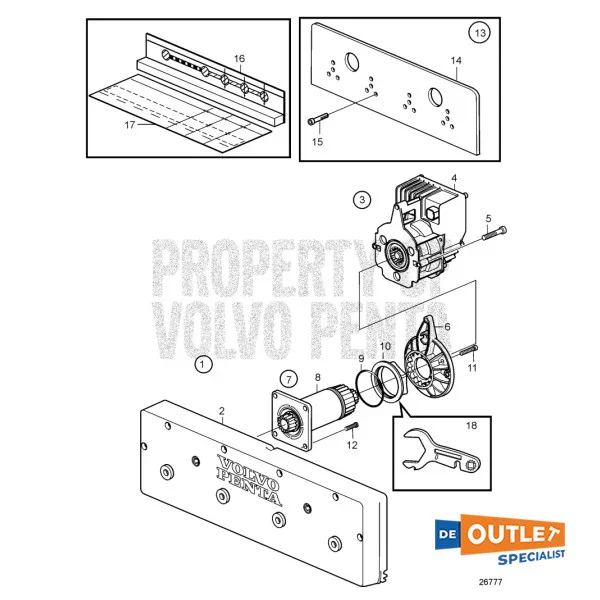 Volvo Penta IS600 Automatic Interceptor Kit Complete 12/24V - 21875622 Nouvelle Collection