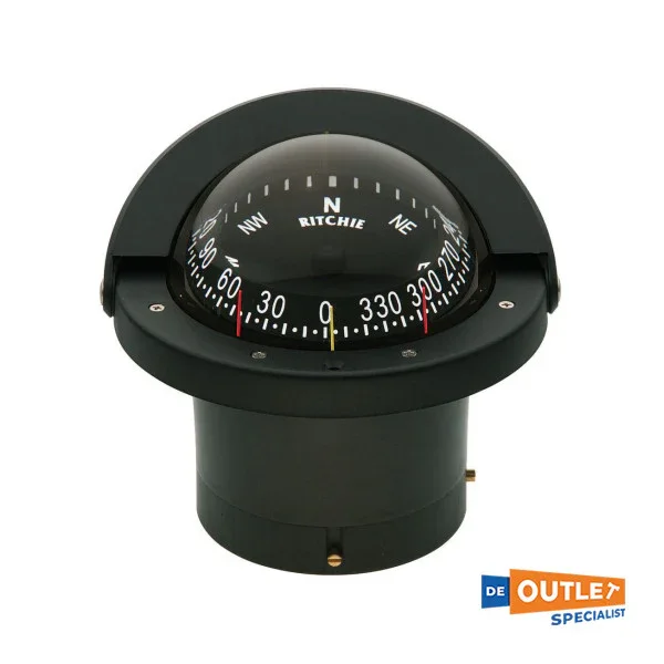 Ritchie FN-203 Flush Mount Liquid Compass Black 12V Prix Réduit