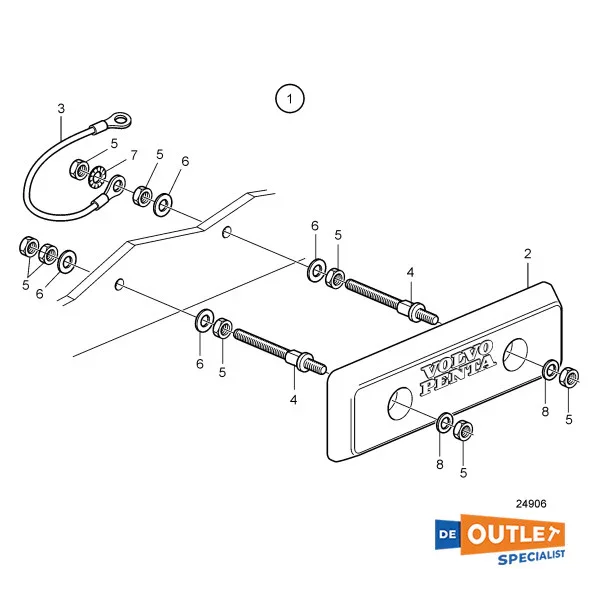 Prix Cassé Volvo Penta IPS500 / 600 Anode Kit - 21211794