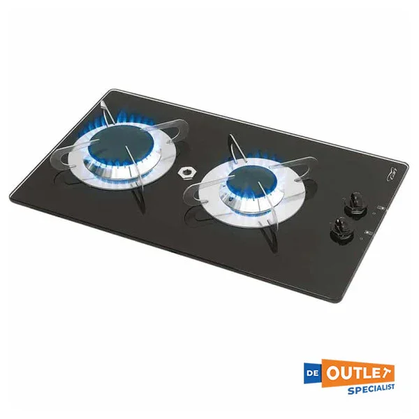 Petit Prix Can 2 -Burner Gas Hub With Ceramic Glass 480 x 280 - PV1357
