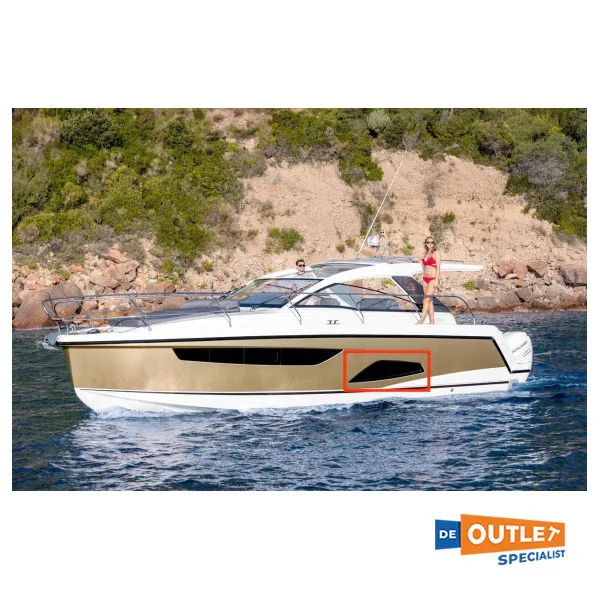 Bon Plan Lewmar Sealine S335V Hull Window Port Side With Porthole Black - TBF3694