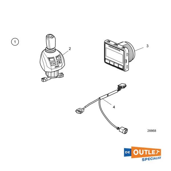 Volvo Penta IPS Deluxe Joystick Controller AQ - 22893898 Nouveauté