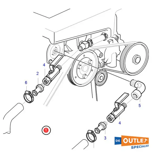 Volvo Penta Hot Water Outlet Kit - 21145832 Vente Directe