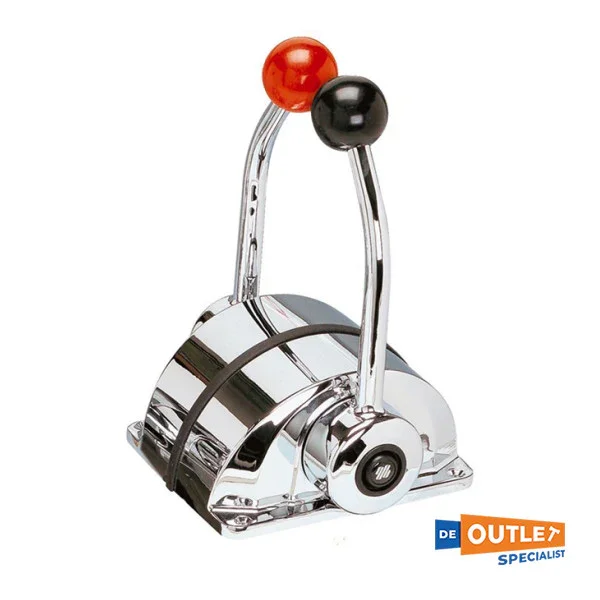 Nouvel Arrivage Ultraflex B322 Dual Engine Throttle Control Levers Chrome - 40669S