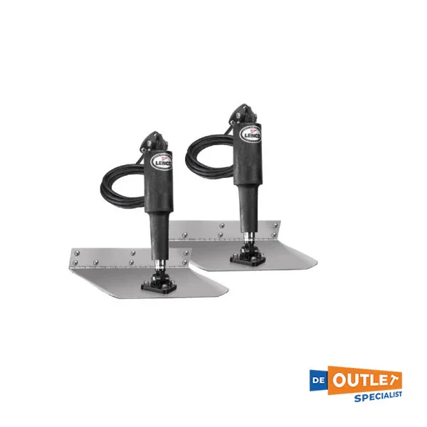 Authentique Lenco 9 x 24 inch Electric Trim Tab Kit 12V - 15003-101