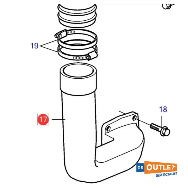 Offre Spéciale Volvo Penta D3 Exhaust manifold black - 21190796