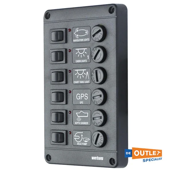 Vetus P6 6 Function 24V Switch Panel - P6F24 Bon Marché