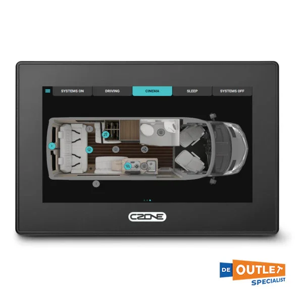 CZONE TOUCH 7 Inch Touchscreen Controller Display 12/24V-80-911-0200-00 Usine Directe