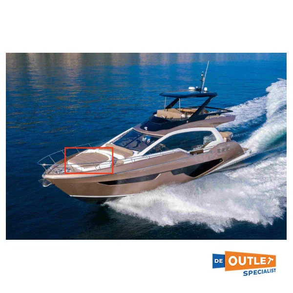 Sessa Marine F68 Sundeck Cover Gray - 049062E Commander Vite