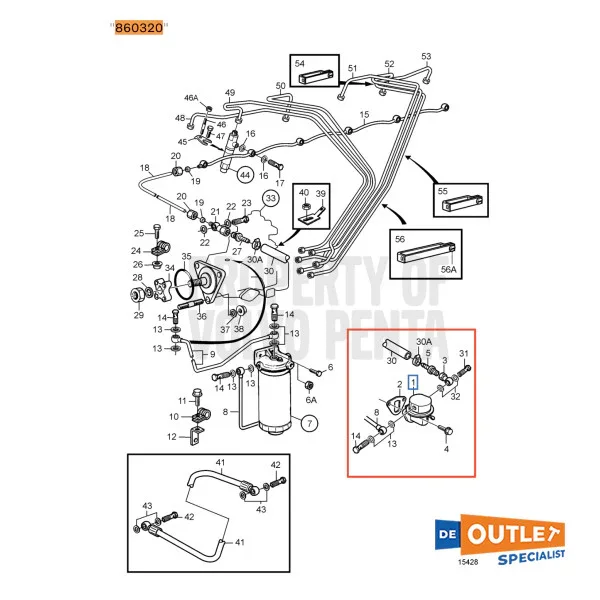 Volvo Penta TamD31m Fuel Opwrijf Used - 860320 Satisfait Ou Remboursé