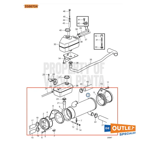 Volvo Penta TamD31M Heat Exchanger Used - 3586704 Vente Flash