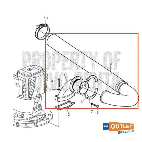 Petit Prix Volvo Penta IPS Exhaust Hose Kit With Elbow - 22896518
