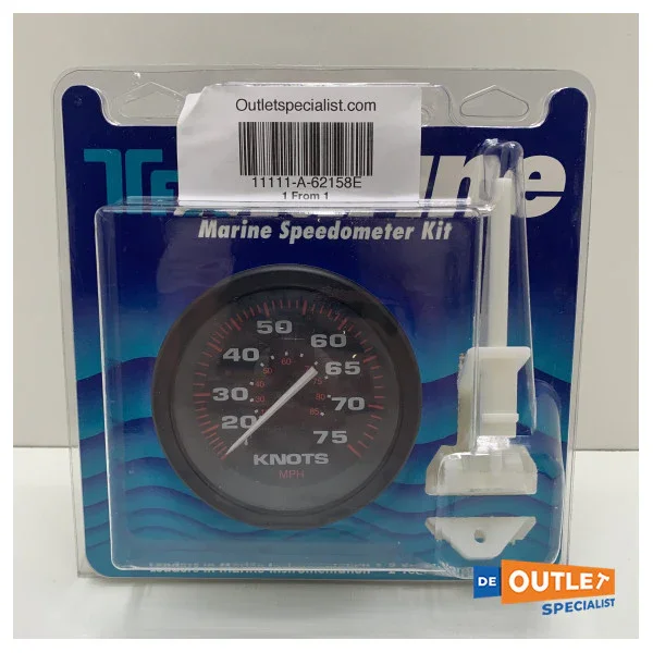 Teleflex Marine Speedometer Kit 75 Knots Black Analogue - 62158E Réduction