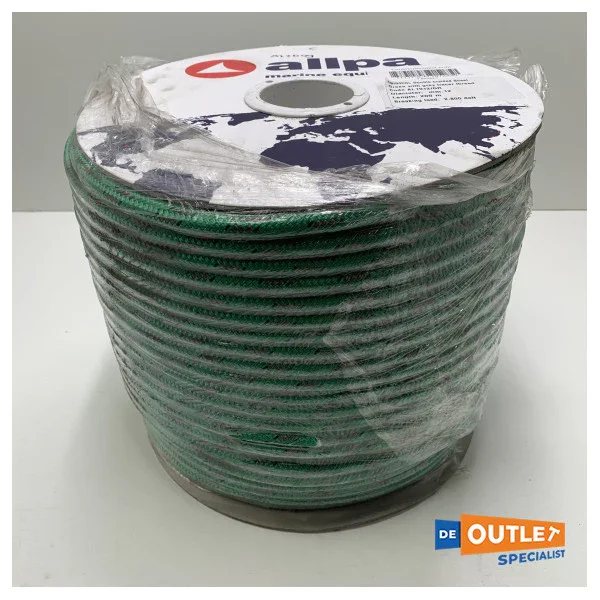 Roll Allpa Allcord 12 mm Double braided line Green 200 mm - AL1912/GR Dernier Modèle