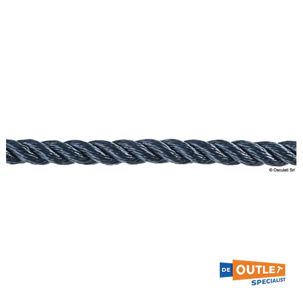 Roll Osculati 22 mm 3-strings beaten line blue length 100 meters Meilleur Prix