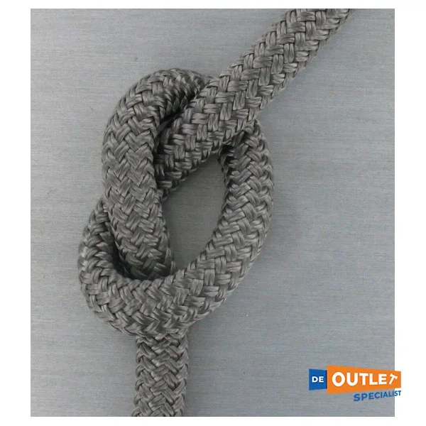 Roll Lancelin Double braided line 14 mm gray 65 meters Nouvel Arrivage
