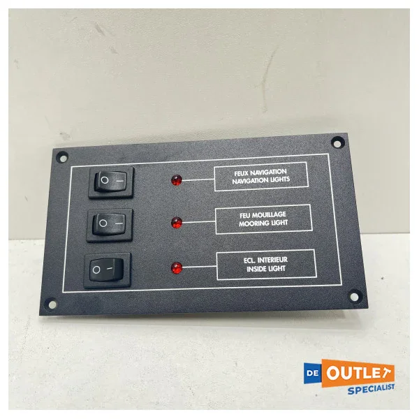 Promotion Max Power 3 -Switch Light Panel 10A - 12V - 93001