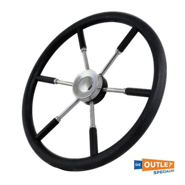 Allpa type 9 plastic steering wheel black 6 -spoke stainless steel 45 cm - 068945 Prix Choc