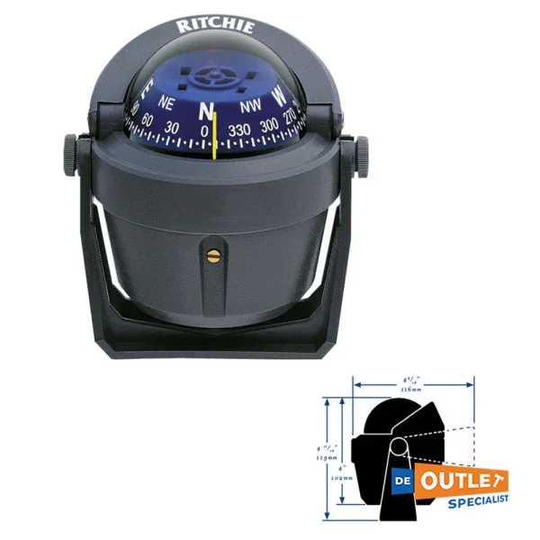 Offre Limitée Ritchie B-51-G Explorer Construction Compass Gray