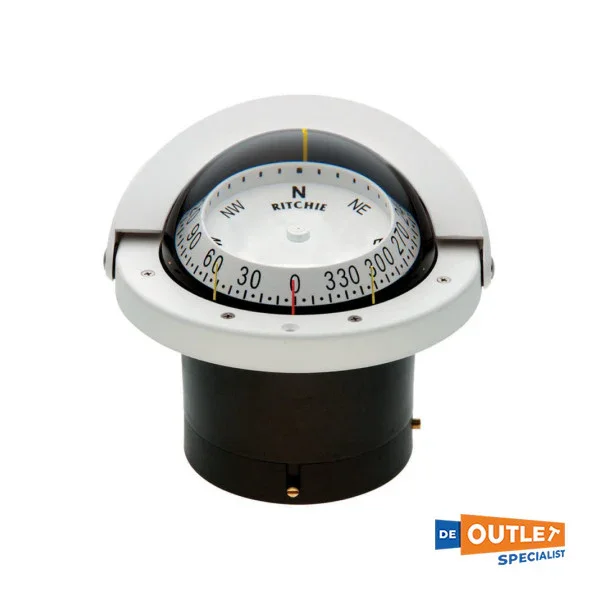 Retour Gratuit Ritchie Combi Dial Flush Mount White Compass FNW-203