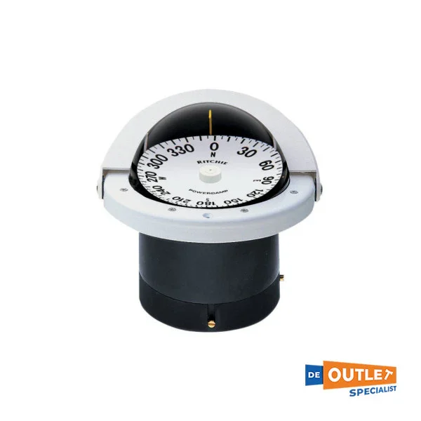 Ritchie Navigator Flush Mount Built -in Compass White 12/24V - FNW -201 Nouveauté